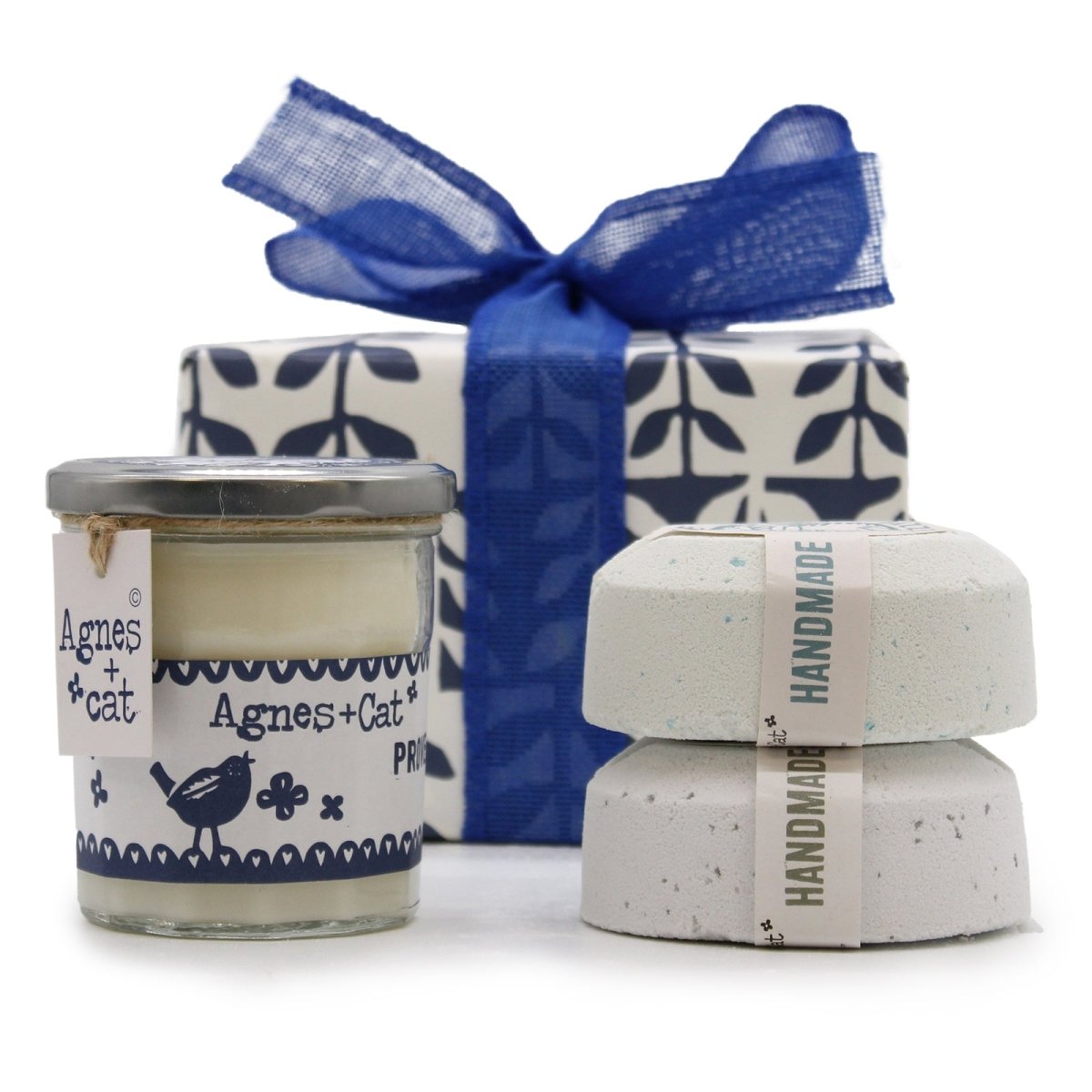 Agnes+Cat Gift Box: Parma Violet + Seasalt and Moss & Dolly Blue - tebaspa
