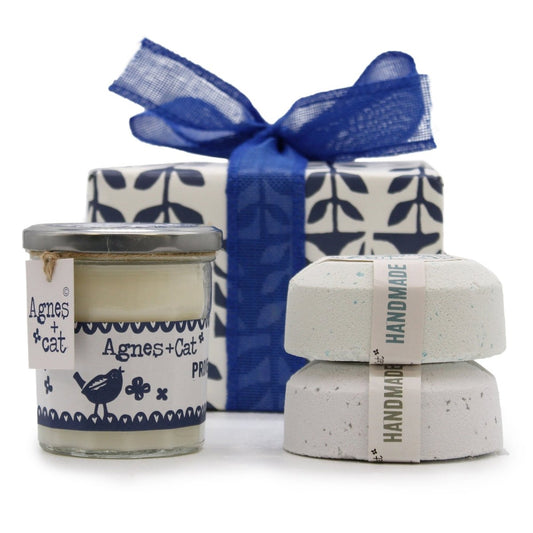 Agnes+Cat Gift Box: Parma Violet + Seasalt and Moss & Dolly Blue - tebaspa