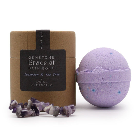 Amethyst Gem Bracelet Bath Bomb - tebaspa