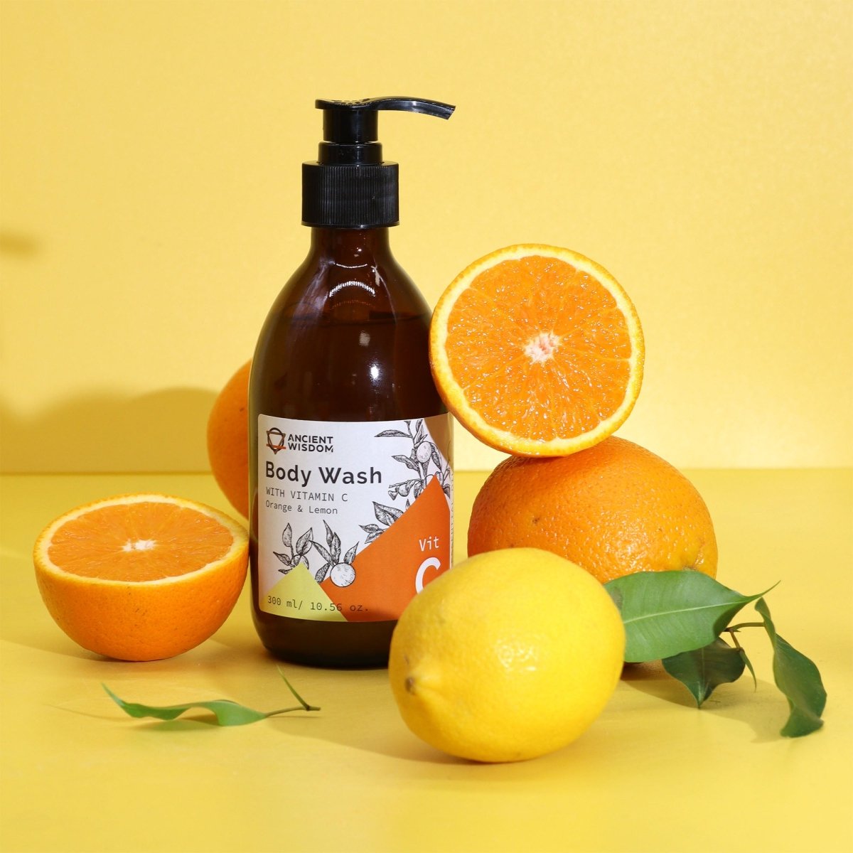 Aromatherapy Body Wash with Vitamin C – Orange & Lemon - tebaspa