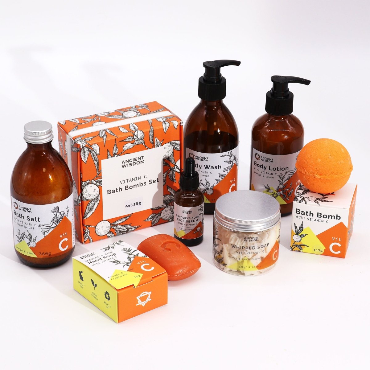 Aromatherapy Body Wash with Vitamin C – Orange & Lemon - tebaspa