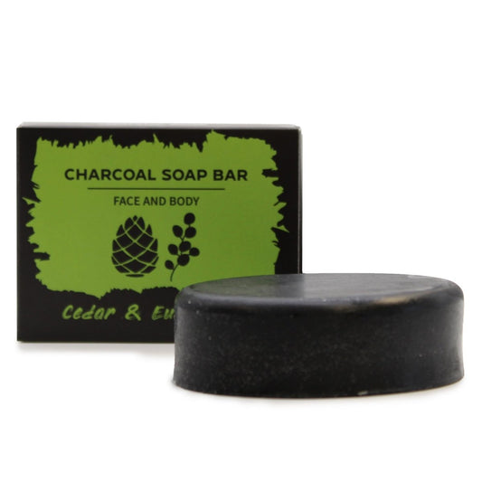 Charcoal Soap - Eucalyptus & Cedarwood - tebaspa