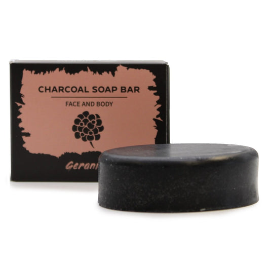Charcoal Soap - Geranium - tebaspa