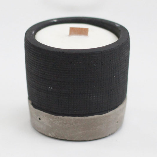 Concrete Soy Candle Black - Brandy Butter - tebaspa