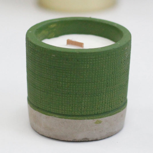 Concrete Soy Candle Green - Sea Moss & Herbs - tebaspa