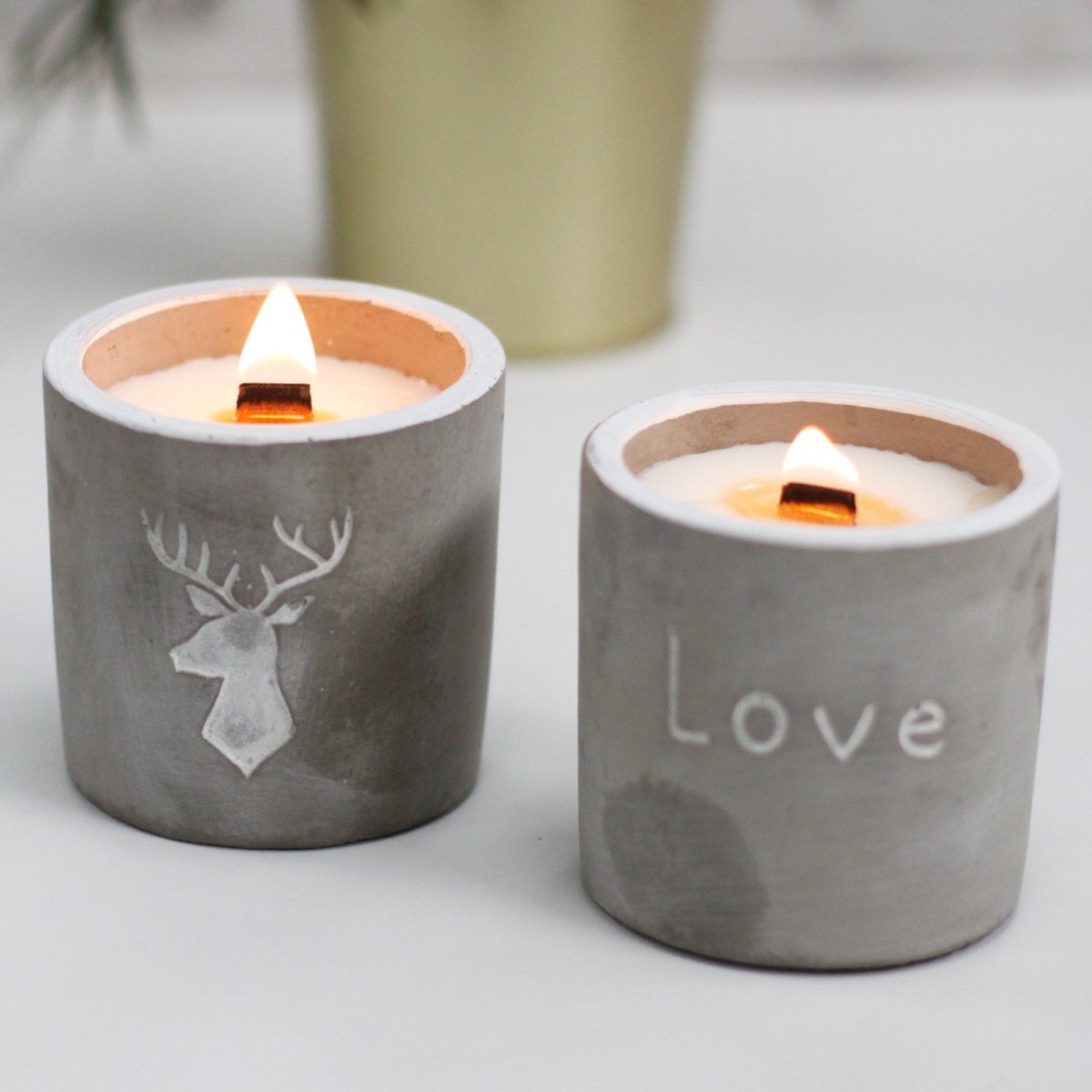 Concrete Soy Candle Love - Purple Fig & Casis - tebaspa