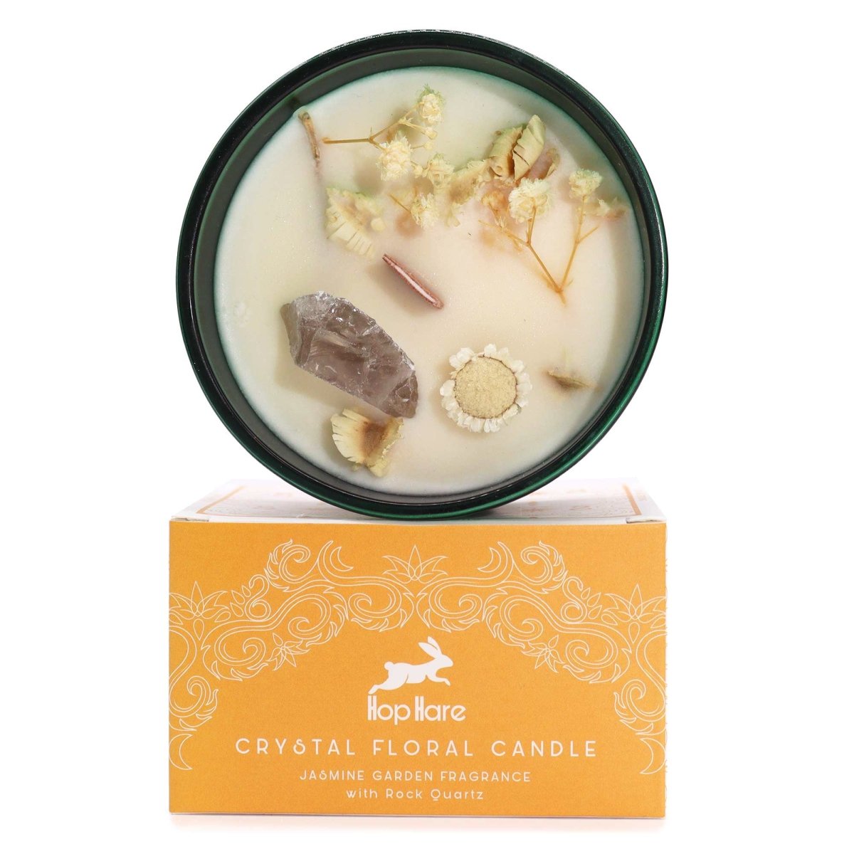 Crystal Magic Flower Candle - Strength - tebaspa