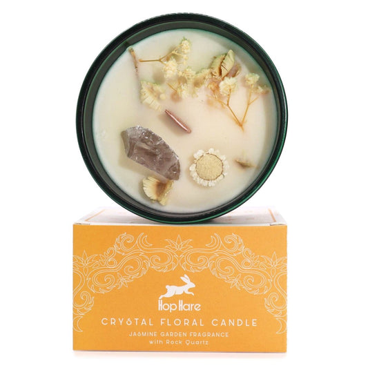 Crystal Magic Flower Candle - Strength - tebaspa