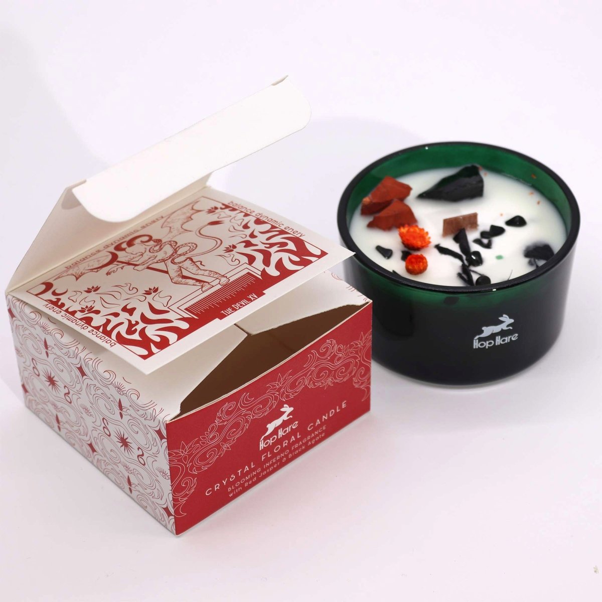 Crystal Magic Flower Candle - The Devil - tebaspa