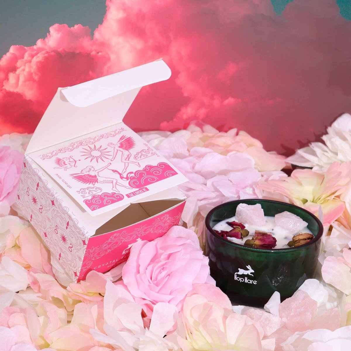 Crystal Magic Flower Candle - The Lovers - tebaspa