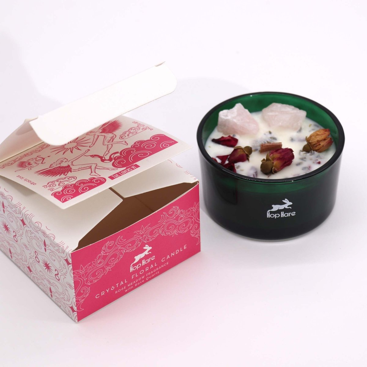 Crystal Magic Flower Candle - The Lovers - tebaspa