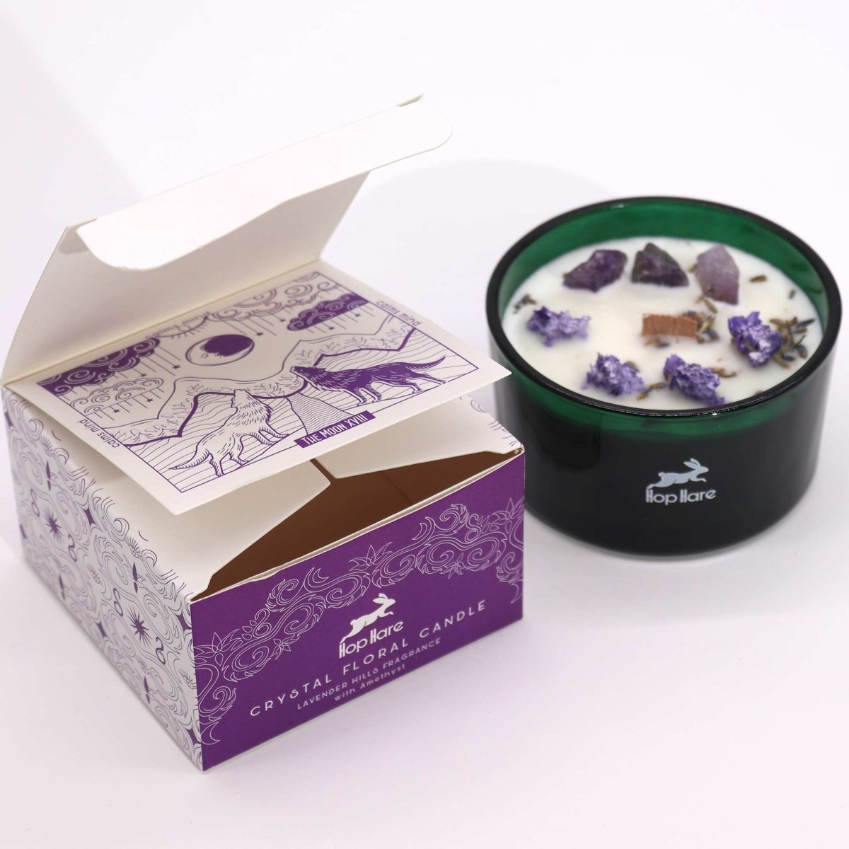 Crystal Magic Flower Candle - The Moon - tebaspa