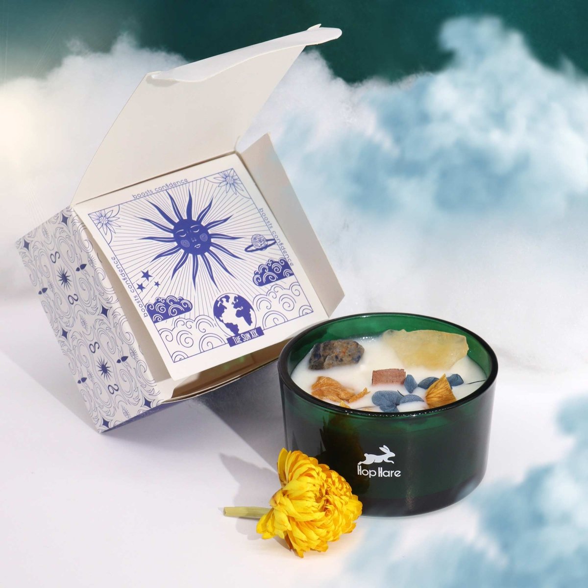 Crystal Magic Flower Candle - The Sun - tebaspa