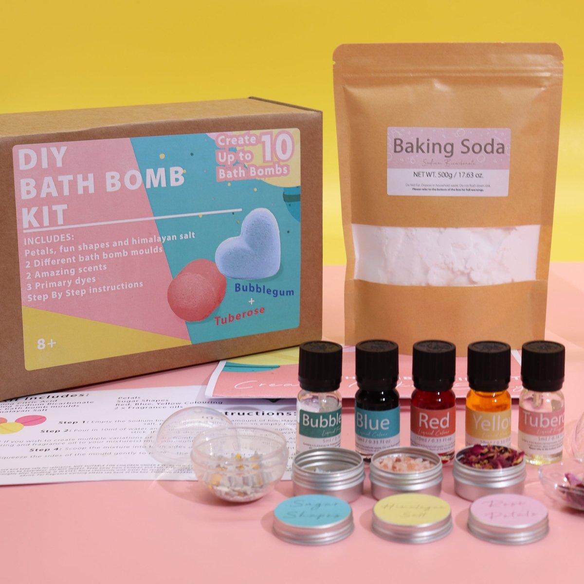 DIY Bath Bomb Kit - Rose & Bubblegum - tebaspa
