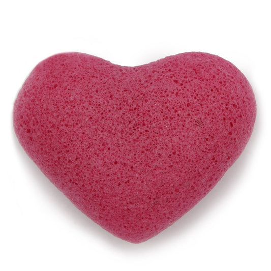Konjac Heart Sponge - Rose - tebaspa