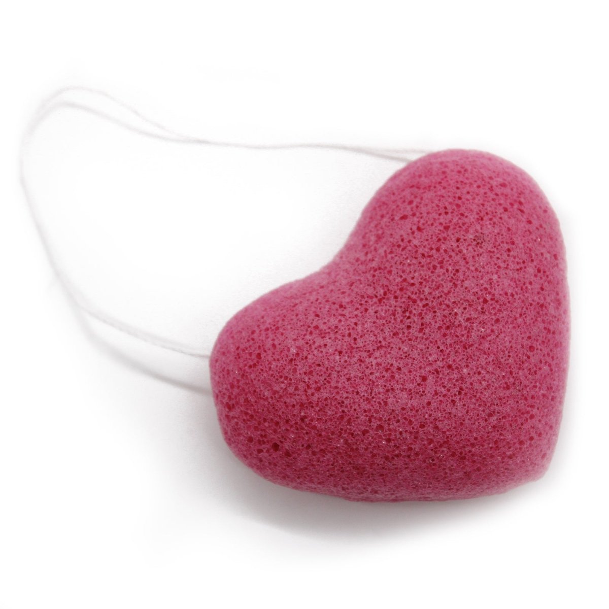 Konjac Heart Sponge - Rose - tebaspa