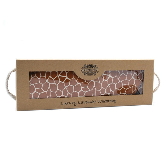 Luxury Lavender Wheat Bag - Madagascar Giraffe - tebaspa