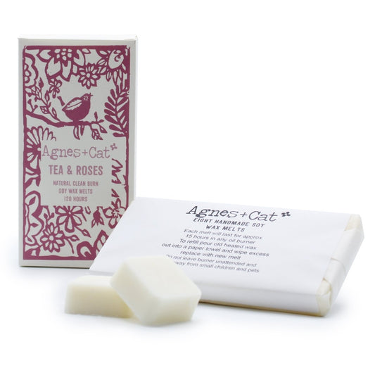 Natural Soy Wax Melts - Tea + Roses - tebaspa