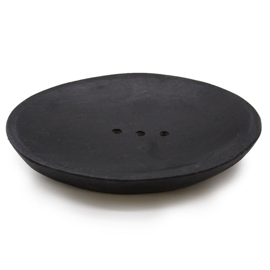 Oval Black Marble Soap Dish - tebaspa