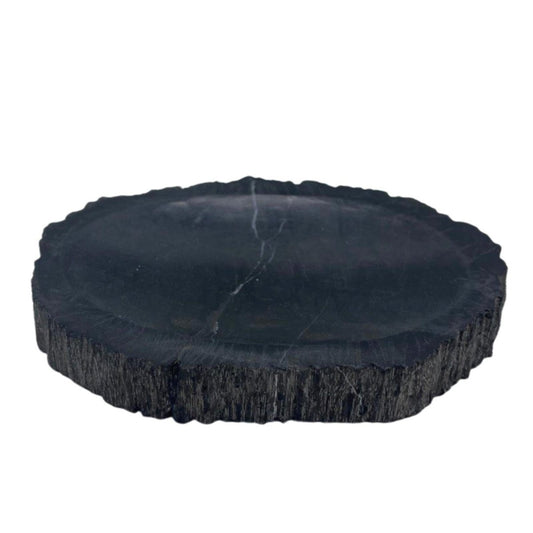 Petrified Wood Black Soap Dish - tebaspa