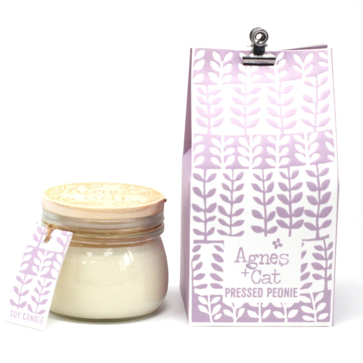 Small Kilner Jar Candle - Pressed Peonie - tebaspa