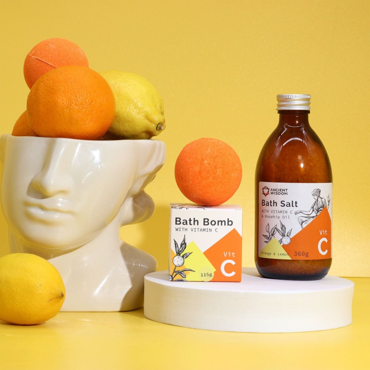 Vitamin C Infused Bath Bomb with Essential Oils - tebaspa