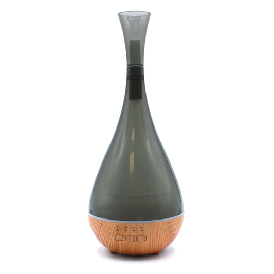 Humidifier with wooden base on a white background