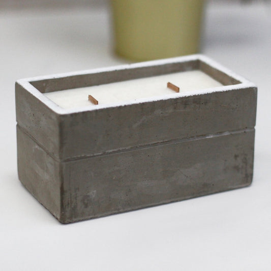 Concrete Soy Candle Large - Spiced South Sea Lime - tebaspa